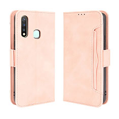 Funda de Cuero Cartera con Soporte Carcasa BY3 para Vivo iQOO U3 4G Rosa