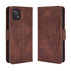 Funda de Cuero Cartera con Soporte Carcasa BY3 para Vivo iQOO U3 5G Marron