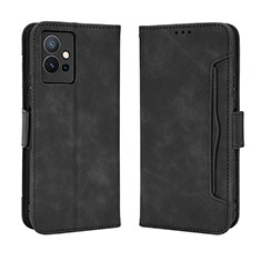 Funda de Cuero Cartera con Soporte Carcasa BY3 para Vivo T1 5G India Negro