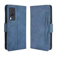 Funda de Cuero Cartera con Soporte Carcasa BY3 para Vivo V21e 5G Azul