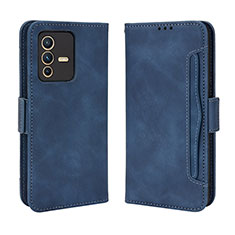 Funda de Cuero Cartera con Soporte Carcasa BY3 para Vivo V23 5G Azul