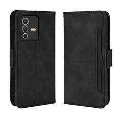 Funda de Cuero Cartera con Soporte Carcasa BY3 para Vivo V23 5G Negro