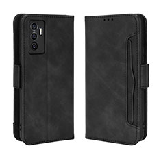 Funda de Cuero Cartera con Soporte Carcasa BY3 para Vivo V23e 5G Negro