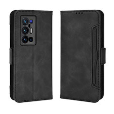 Funda de Cuero Cartera con Soporte Carcasa BY3 para Vivo X70 Pro+ Plus 5G Negro