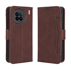 Funda de Cuero Cartera con Soporte Carcasa BY3 para Vivo X90 5G Marron