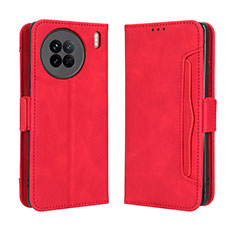 Funda de Cuero Cartera con Soporte Carcasa BY3 para Vivo X90 5G Rojo