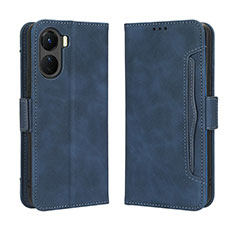 Funda de Cuero Cartera con Soporte Carcasa BY3 para Vivo Y16 Azul