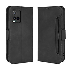 Funda de Cuero Cartera con Soporte Carcasa BY3 para Vivo Y21a Negro