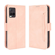 Funda de Cuero Cartera con Soporte Carcasa BY3 para Vivo Y21a Rosa