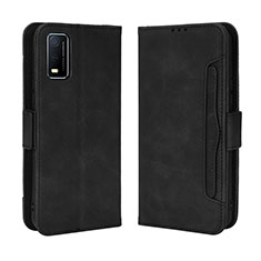 Funda de Cuero Cartera con Soporte Carcasa BY3 para Vivo Y3s (2021) Negro