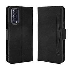 Funda de Cuero Cartera con Soporte Carcasa BY3 para Vivo Y52 5G Negro