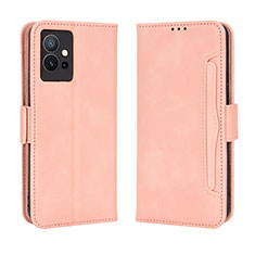 Funda de Cuero Cartera con Soporte Carcasa BY3 para Vivo Y52t 5G Rosa