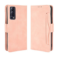 Funda de Cuero Cartera con Soporte Carcasa BY3 para Vivo Y75s 5G Rosa