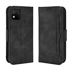 Funda de Cuero Cartera con Soporte Carcasa BY3 para Wiko Y52 Negro