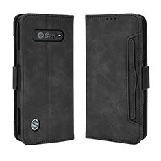 Funda de Cuero Cartera con Soporte Carcasa BY3 para Xiaomi Black Shark 4S 5G Negro