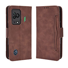 Funda de Cuero Cartera con Soporte Carcasa BY3 para Xiaomi Black Shark 5 5G Marron