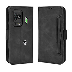 Funda de Cuero Cartera con Soporte Carcasa BY3 para Xiaomi Black Shark 5 Pro 5G Negro