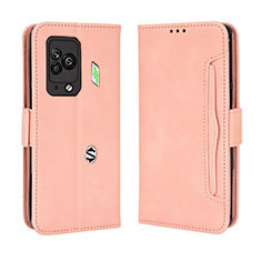 Funda de Cuero Cartera con Soporte Carcasa BY3 para Xiaomi Black Shark 5 Pro 5G Rosa