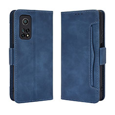 Funda de Cuero Cartera con Soporte Carcasa BY3 para Xiaomi Mi 10T 5G Azul