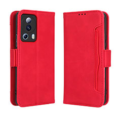 Funda de Cuero Cartera con Soporte Carcasa BY3 para Xiaomi Mi 12 Lite NE 5G Rojo