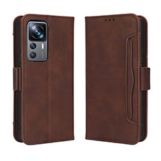 Funda de Cuero Cartera con Soporte Carcasa BY3 para Xiaomi Mi 12T Pro 5G Marron