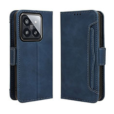 Funda de Cuero Cartera con Soporte Carcasa BY3 para Xiaomi Mi 14 Pro 5G Azul