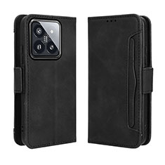 Funda de Cuero Cartera con Soporte Carcasa BY3 para Xiaomi Mi 14 Pro 5G Negro