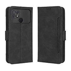 Funda de Cuero Cartera con Soporte Carcasa BY3 para Xiaomi Poco C40 Negro