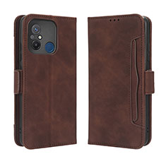 Funda de Cuero Cartera con Soporte Carcasa BY3 para Xiaomi Poco C55 Marron