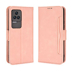 Funda de Cuero Cartera con Soporte Carcasa BY3 para Xiaomi Poco F4 5G Rosa