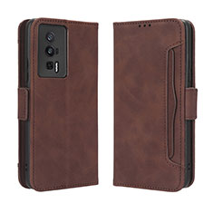 Funda de Cuero Cartera con Soporte Carcasa BY3 para Xiaomi Poco F5 Pro 5G Marron