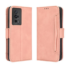 Funda de Cuero Cartera con Soporte Carcasa BY3 para Xiaomi Poco F5 Pro 5G Rosa