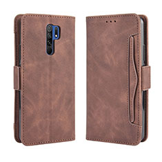 Funda de Cuero Cartera con Soporte Carcasa BY3 para Xiaomi Poco M2 Marron