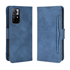 Funda de Cuero Cartera con Soporte Carcasa BY3 para Xiaomi Poco M4 Pro 5G Azul