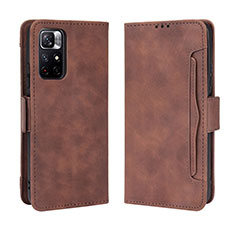 Funda de Cuero Cartera con Soporte Carcasa BY3 para Xiaomi Poco M4 Pro 5G Marron