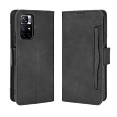 Funda de Cuero Cartera con Soporte Carcasa BY3 para Xiaomi Poco M4 Pro 5G Negro