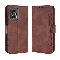 Funda de Cuero Cartera con Soporte Carcasa BY3 para Xiaomi Poco X4 GT 5G Marron