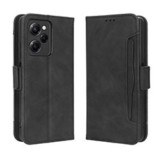 Funda de Cuero Cartera con Soporte Carcasa BY3 para Xiaomi Poco X5 Pro 5G Negro