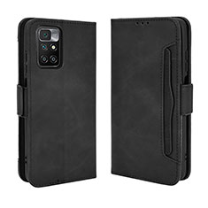 Funda de Cuero Cartera con Soporte Carcasa BY3 para Xiaomi Redmi 10 (2022) Negro