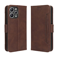 Funda de Cuero Cartera con Soporte Carcasa BY3 para Xiaomi Redmi 12 4G Marron