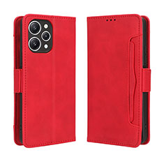 Funda de Cuero Cartera con Soporte Carcasa BY3 para Xiaomi Redmi 12 4G Rojo