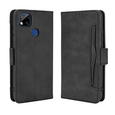 Funda de Cuero Cartera con Soporte Carcasa BY3 para Xiaomi Redmi 9 Activ Negro