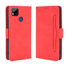 Funda de Cuero Cartera con Soporte Carcasa BY3 para Xiaomi Redmi 9 Activ Rojo