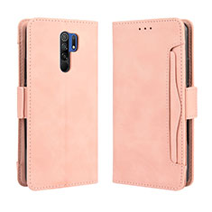 Funda de Cuero Cartera con Soporte Carcasa BY3 para Xiaomi Redmi 9 Prime India Rosa