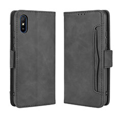 Funda de Cuero Cartera con Soporte Carcasa BY3 para Xiaomi Redmi 9i Negro