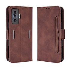 Funda de Cuero Cartera con Soporte Carcasa BY3 para Xiaomi Redmi K50 Gaming 5G Marron