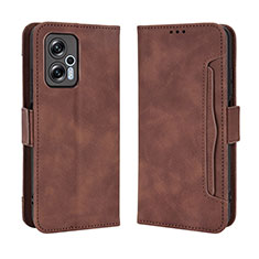 Funda de Cuero Cartera con Soporte Carcasa BY3 para Xiaomi Redmi K50i 5G Marron