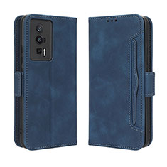 Funda de Cuero Cartera con Soporte Carcasa BY3 para Xiaomi Redmi K60 Pro 5G Azul