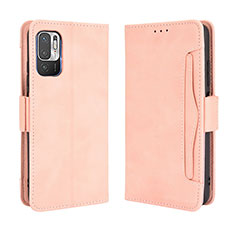 Funda de Cuero Cartera con Soporte Carcasa BY3 para Xiaomi Redmi Note 10 5G Rosa