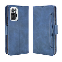 Funda de Cuero Cartera con Soporte Carcasa BY3 para Xiaomi Redmi Note 10 Pro 4G Azul